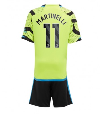 Arsenal Gabriel Martinelli #11 Segunda Equipación Niños 2023-24 Manga Corta (+ Pantalones cortos)